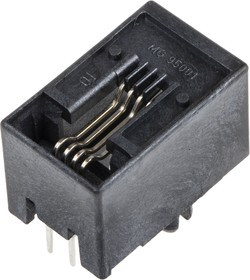 95501-2441, 95501 Series Female RJ22 Connector, Cable Mount, Cat3