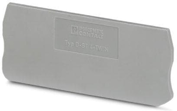 Крышка концевая D-ST 4-TWIN /2,2mm, для пружинных клемм ST 4-TWIN, серая