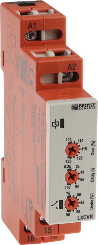 LXCVR 230V, Phase, Voltage Monitoring Relay, 1 Phase, SPDT, DIN Rail