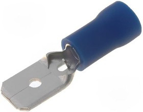 ST-030/B, Наконечник: плоский, 6,3мм, 0,8мм, "папа", 1,5-2,5мм2, обжим, синий ST-030/B, Наконечник: плоский, 6,3мм, 0,8мм, "папа", 1,5-2,5мм2, обжим, синий