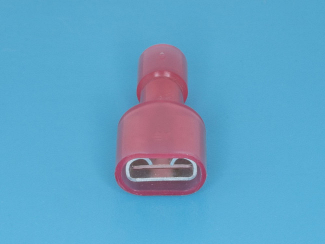 TAI-1.25MIF, Клемма ножевая 6,3мм, гнездо на провод 0,5-1,5мм, полностью изолированная, кратно 100шт.