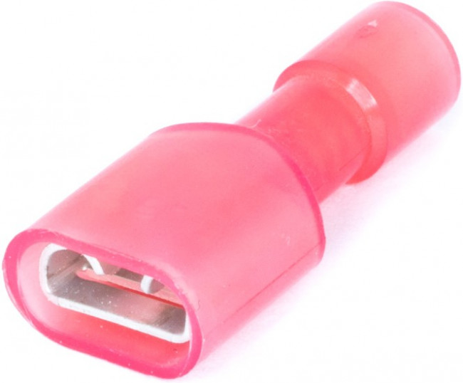 TAI-1.25MIF, Клемма ножевая 6,3мм, гнездо на провод 0,5-1,5мм, полностью изолированная, кратно 100шт.