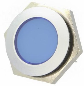SMFL 22412, Индикат.лампа светодиод, плоский, синий, 12 14ВDC, dотв 22мм