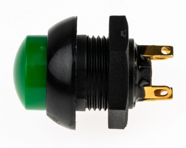 P9-213125, Pushbutton Switches 5A Grn Raised Dome 2 Circuit Solder P9-213125, Pushbutton Switches 5A Grn Raised Dome 2 Circuit Solder