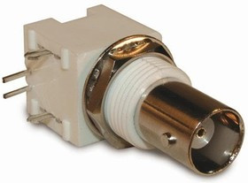 112412, RF Connectors / Coaxial Connectors BNC RA PCB JACK 50 OHM-HI/WH