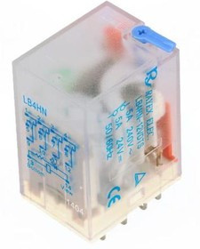 LB4HN-12DTS, Реле: электромагнитное, 4PDT, Uобмотки: 12ВDC, 5A/240ВAC, 5A/24ВDC