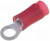 36150, PIDG Insulated Ring Terminal, M3.5 Stud Size, 0.26mm² to 1.65mm² Wire Size, Red