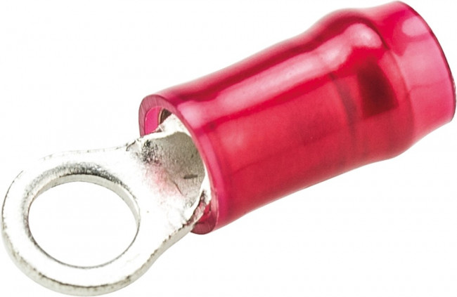 36150, PIDG Insulated Ring Terminal, M3.5 Stud Size, 0.26mm² to 1.65mm² Wire Size, Red
