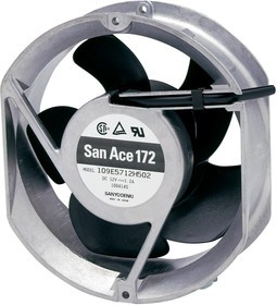 109E5724K502, Осевой Вентилятор, 24 В, Rectangular with Rounded Ends, 172 мм, 51 мм, Шарикоподшипник