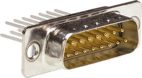 09670155607, 0967 15 Way Panel Mount D-sub Connector Plug, 2.74mm Pitch