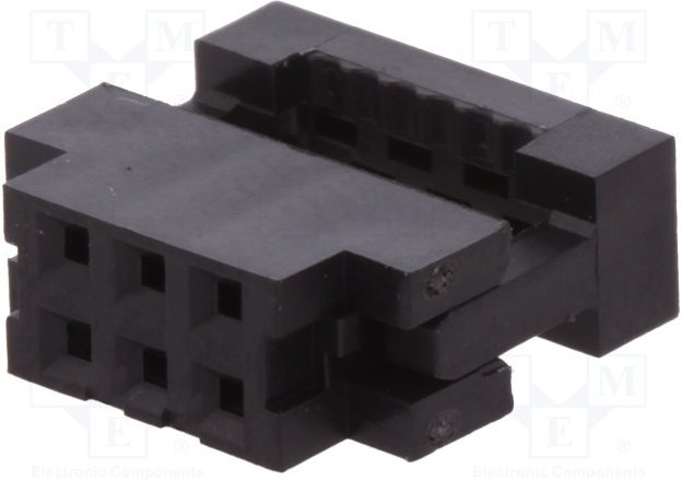 89361-106LF, Вилка; IDC; "мама"; PIN: 6; без зажима шлейфа; IDC; на шлейф; 1мм