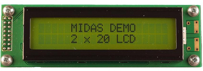 MC22005A6W-SPTLY3.3-V2, MC22005A6W-SPTLY3.3-V2 LCD LCD Display, 2 Rows by 20 Characters MC22005A6W-SPTLY3.3-V2, MC22005A6W-SPTLY3.3-V2 LCD LCD Display, 2 Rows by 20 Characters