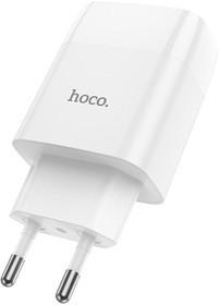 Блок питания (сетевой адаптер) HOCO C86A Illustrious 2xUSB, 2.4A с кабелем Type-C (1м) с дисплеем (б