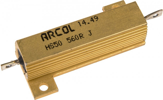 HS50 560R J, 560 50W Wire Wound Chassis Mount Resistor HS50 560R J ±5%