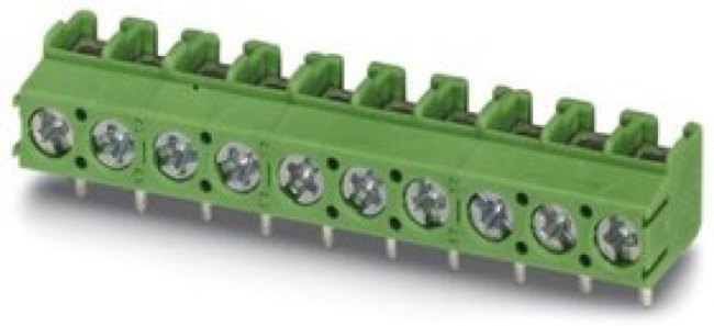 PCB terminal, 10 pole, pitch 5 mm, AWG 26-14, 17.5 A, screw connection, green, 1935394 PCB terminal, 10 pole, pitch 5 mm, AWG 26-14, 17.5 A, screw connection, green, 1935394