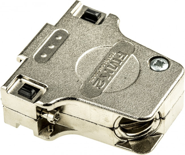 FMK2 / 1727040097, FMK Series Die Cast Zinc Angled D Sub Backshell, 15 Way, Strain Relief