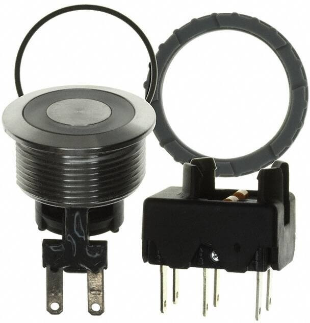 1241.6934.1124000, Переключатель: антивандальный, Пол: 2, DPDT, 3A/250ВAC, IP67, d22мм
