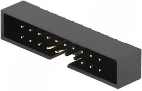 T823-120A1S100HEU, Гнездо, IDC, "папа", PIN: 20, прямой, THT, позолота, 2мм, Конф: 2x10