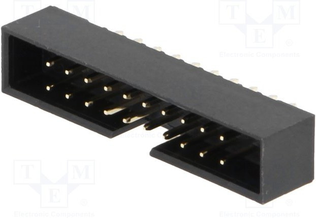 T823-120A1S100HEU, Гнездо, IDC, "папа", PIN: 20, прямой, THT, позолота, 2мм, Конф: 2x10