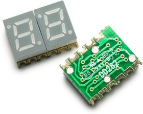 HDSM-291C, HDSM-291C 2 Digit 7-Segment LED Display, CA Red 7.5 mcd Lower, Upper 7mm