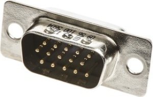 09561005604, Разъем D Sub, HD15, High Density, Штекер, 15 контакт(-ов), DE, Solder Cup
