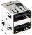 2410 05, USB STACKED SOCKET, 2.0 TYP A, 4 X 2 POS