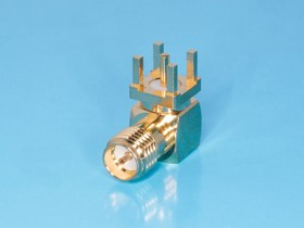 RP-SMA-PR, Разъем RP-SMA вилка на плату, прямой угол, позолоченный