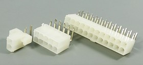 Штекер питания Mini-Fit 2-х рядный на 16 контактов, угловой на плату; №9579 штек пит MF\2x 8\P4,2\плата\угл\MF-2x8R