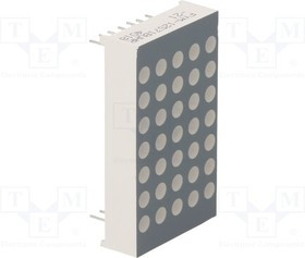 FYM-12571BUHR-21, Дисплей: LED, матрица, 5x7, красный, 30-60мкд, анод, 22,8x39,1х8мм