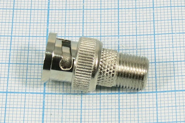 Штекер BNC-гнездо F, высокочастотный переходник; Q-964 штек BNC-гн F\