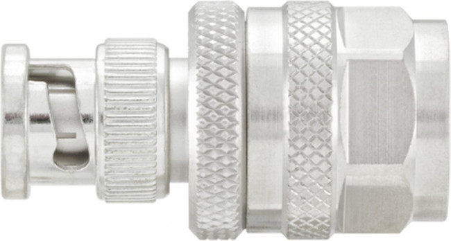 51S153-S00N5, Straight 50 RF Adapter BNC Plug to N Plug 10GHz