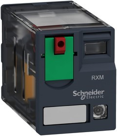 RXM4AB2P7, Реле пром.~230В 4пк 6А RXM с/индик. б/роз.