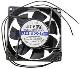 JA0925H2B0N-L, (92*92*25 220V), Вентилятор 220В AC, 1500-1800об/мин., 43.69м3/час, 92х92х25мм, подшипник качения, тип вывода - провод JA0925H2B0N-L, (92*92*25 220V), Вентилятор 220В AC, 1500-1800об/мин., 43.69м3/час, 92х92х25мм, подшипник качения, тип вывода - провод