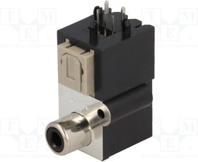 FC684206T, Разъем: оптические (Toslink) + RCA, с крышкой, угловой 90°, THT