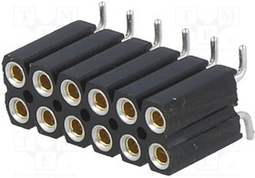BL16SMD06712, Гнездо, штыревой, "мама", PIN: 12, вертикальный, 2,54мм, SMT, 2x6