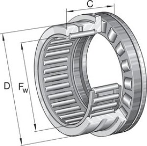 NKXR20-Z-XL 20mm I.D Needle Roller Bearing, 30mm O.D