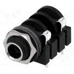 ACJM-MH, Телефонный аудио разъем, Mono, 6.35mm, 2 контакт(-ов), Гнездо, Монтаж в Панель ACJM-MH, Телефонный аудио разъем, Mono, 6.35mm, 2 контакт(-ов), Гнездо, Монтаж в Панель