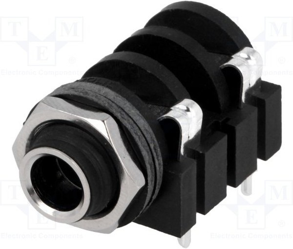 ACJM-MH, Телефонный аудио разъем, Mono, 6.35mm, 2 контакт(-ов), Гнездо, Монтаж в Панель ACJM-MH, Телефонный аудио разъем, Mono, 6.35mm, 2 контакт(-ов), Гнездо, Монтаж в Панель