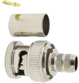 339-675-300, Разъем РЧ / Коаксиальный, BNC Коаксиальный, Обжимной, 75 Ом, RG6/U, Латунь