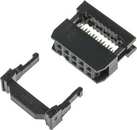 10-Way IDC Connector Socket for Cable Mount, 2-Row