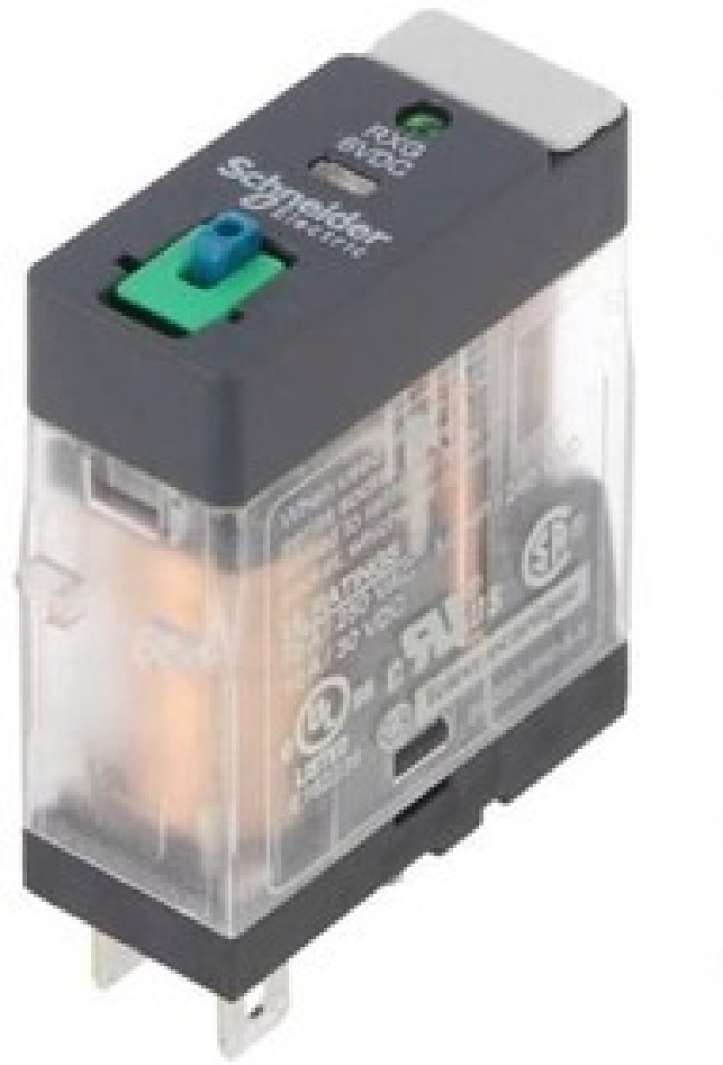 RXG12RD, Plug-in Interface Relay Zelio Relay 1CO DC 6V 10A Screw Terminal