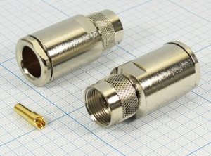 Штекер UHF на кабель RG10d, прижимной, позолоченный центральный контакт; №11614 шт UHF\RG10d\\ Штекер UHF на кабель RG10d, прижимной, позолоченный центральный контакт; №11614 шт UHF\RG10d\\
