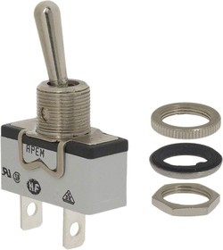 631H/2K, Toggle Switch, Panel Mount, On-Off, SPDT, Solder Lug Terminal, 250V ac