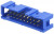 75869-304LF, Quickie®, Wire to Board Connector, Double Row, 20 Positions, 2.54 mm (0.1 in.), Vertical, Shrouded Header 0.38 um (15 uin) Gold