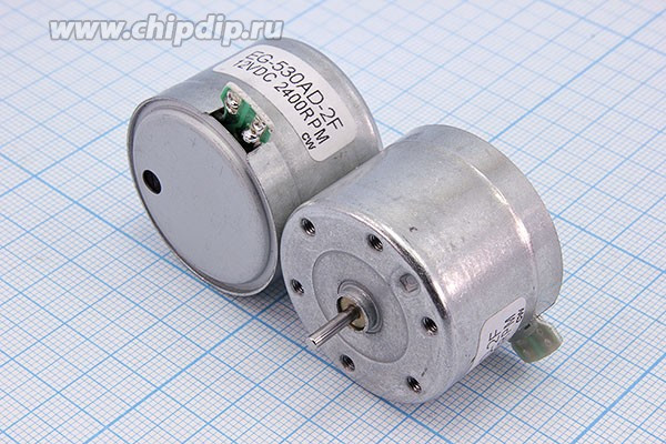 Двигатель 12В, правый, 2400 оборотов/мин, 35x26m35мм; Q-7965 двиг 12В\0,08\прав\2400\ 35x26m35\EG-530AD-2F