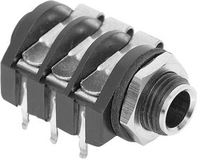 ACJM-MHOP, Телефонный аудио разъем, Mono, 6.35mm, 2 контакт(-ов), Гнездо, Монтаж в Панель