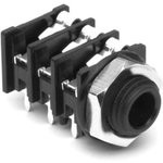 ACJM-MHOP, Телефонный аудио разъем, Mono, 6.35mm, 2 контакт(-ов), Гнездо, Монтаж в Панель ACJM-MHOP, Телефонный аудио разъем, Mono, 6.35mm, 2 контакт(-ов), Гнездо, Монтаж в Панель