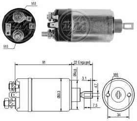 ZM724, Втягивающее реле