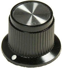 41006-2, D18.7мм, отв. 6мм, Ручка пластмассовая ( металлическая вставка)