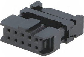 AWP-10, Вилка, IDC, "мама", PIN: 10, IDC, на шлейф, 1,27мм, позолота
